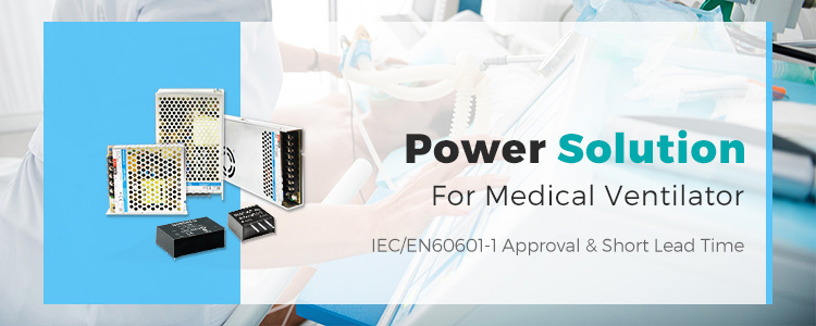 Safe and reliable power solution for medical ventilator
