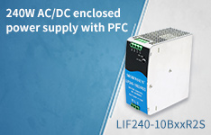 240W AC/DC DIN-Rail power supply LIF240-10BxxR2S with PFC