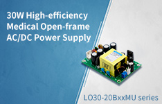 30W High-efficiency Medical Open-frame AC/DC Power Supply LO30-20BxxMU Series
