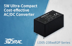 5W Ultra-Compact Cost-effective AC/DC Converter LD05-23BxxR2P Series