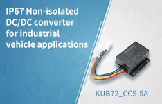 IP67 Non-isolated DC/DC converter for industrial vehicle applications --- KUB72_CCS-5A