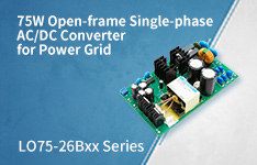 75W Open-frame Single-phase AC/DC Converter for Power Grid--- LO75-26Bxx Series