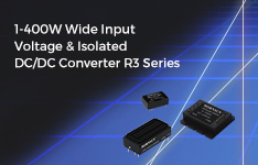 1-400W Wide Input Voltage & Isolated DC/DC Converter R3 Series