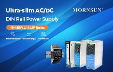 MORNSUN 15-480W Compact AC/DC DIN Rail Power Supply