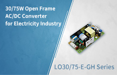 30/75W Open Frame AC/DC Converter for Electricity Industry --- LO30/75-E-GH Series