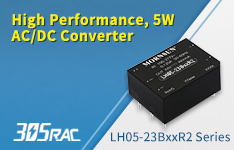 High Performance, 5W AC/DC Converter LH05-23BxxR2 Series