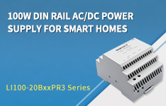 100W Din rail AC/DC Power Supply for Smart Homes - LI100-20BxxPR3 series