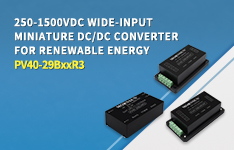 250-1500VDC Wide-input Miniature DC/DC Converter for Renewable Energy - PV40-29BxxR3