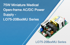 75W Miniature Medical Open-frame AC/DC Power Supply LO75-20BxxMU Series