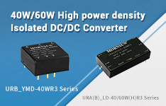40W/60W High power density Isolated DC/DC Converter - URA (B) Series