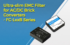 Ultra-slim EMC Filter for AC/DC Brick Converters - FC-LxxB Series