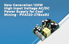 New Generation 120W High Input Voltage AC/DC Power Supply for Coal Mining - PVA120-27BxxR2