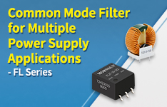 Common Mode Filter for Multiple Power Supply Applications - FL Series