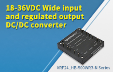 18-36VDC Wide input and regulated output DC/DC converter - VRF24_HB-500WR3-N Series