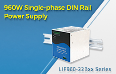 960W Single-phase DIN Rail Power Supply - LIF960-22Bxx Series