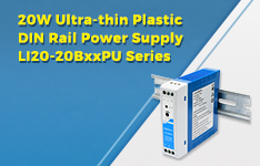 20W Ultra-thin Plastic DIN Rail Power Supply LI20-20BxxPU Series