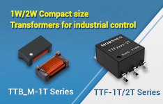 1W/2W Compact size Transformers for Industrial Control - TTF-1T/2T, TTB_M-1T Series
