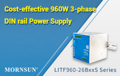 Cost-effective 960W 3-phase DIN rail Power Supply LITF960-26BxxS Series