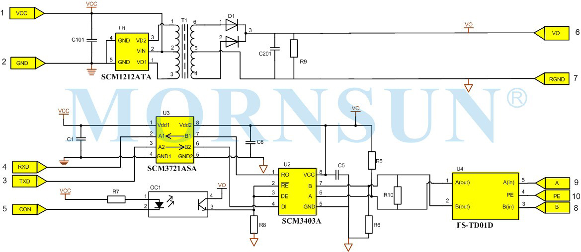 Half-duplex RS485 Transceiver—SCM3403ASA