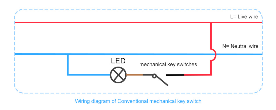 Wiring diagram of Conventional mechanical key switch.jpg