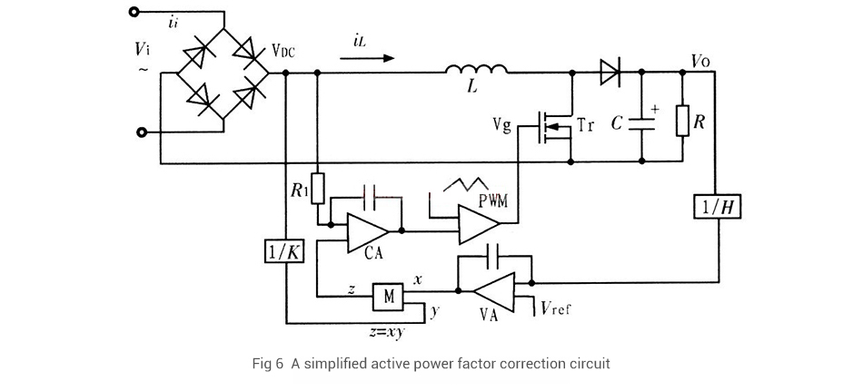 Fig 6 A simplified active power factor correction circuit