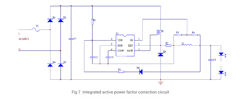 Fig 7 Integrated active power factor correction circuit