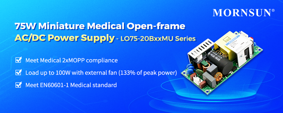 75W Miniature Medical Open-frame AC/DC Power Supply LO75-20BxxMU Series.jpg