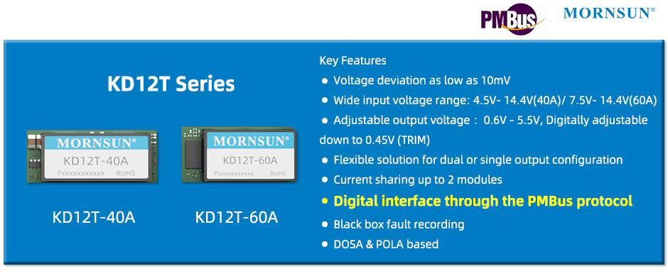 MORNSUN PMBUS PoL power supply-KD12T