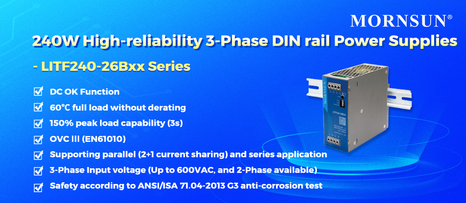 240W High-reliability 3-Phase DIN rail Power Supplies - LITF240-26Bxx Series.jpg