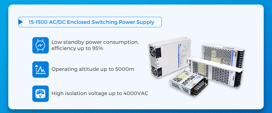 15-1500W AC/DC enclosed switching power supply LM/LMF series