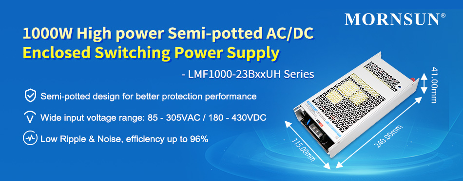 1000W High power Semi-potted AC/DC Enclosed Switching Power Supply - LMF1000-23BxxUH Series.jpg