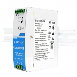 MORNSUN_AC/DC-DIN Rail Power Supply_1-phase Metal case (75-960W)_LI120-20BxxR2S