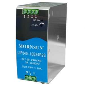 MORNSUN_AC/DC-Enclosed SMPS_Metal DIN Rail LIF (120-480W)_LIF240-10BxxR2S