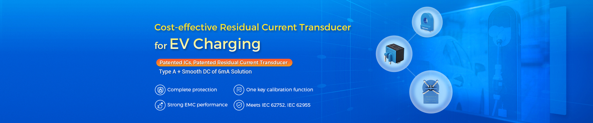 Cost-effective Residual Current Transducer for EV Charging