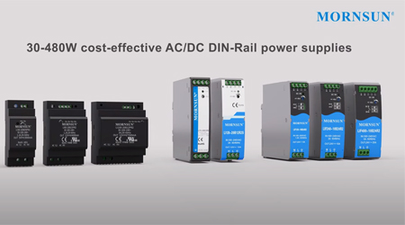 15-480W cost-effective AC-DC DIN-Rail power supplies